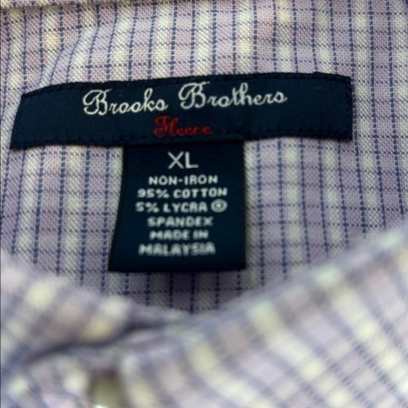 Brooks Brothers Lavender Checkered Button Down Shirt - Picture 2 of 7